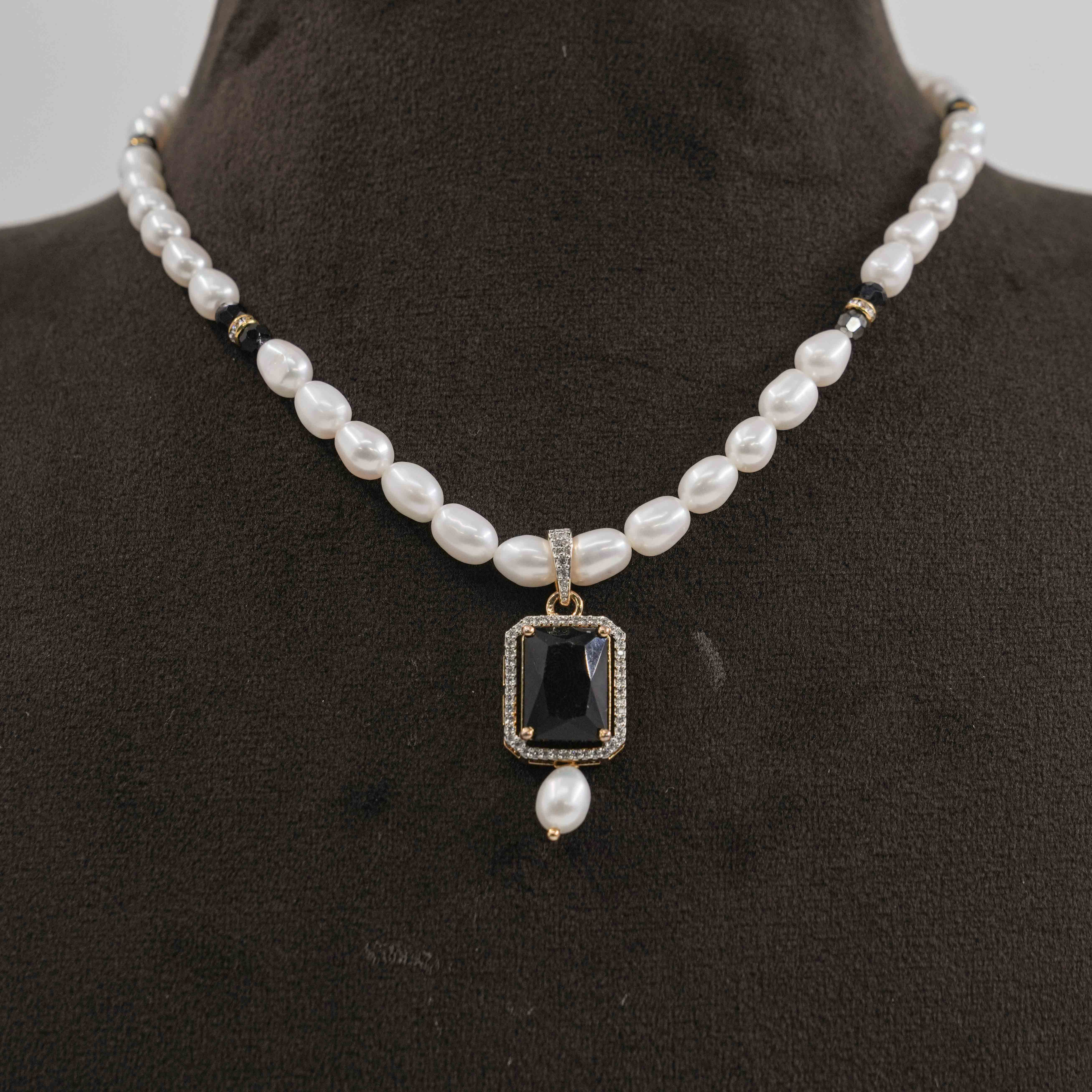 Order Rice Pearls Necklace Set online in Hyderabad